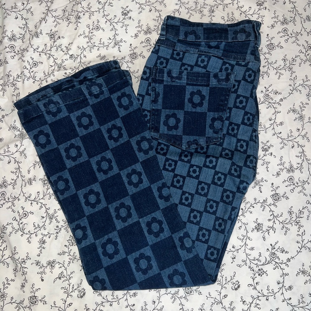 Jaded London denim flower pants